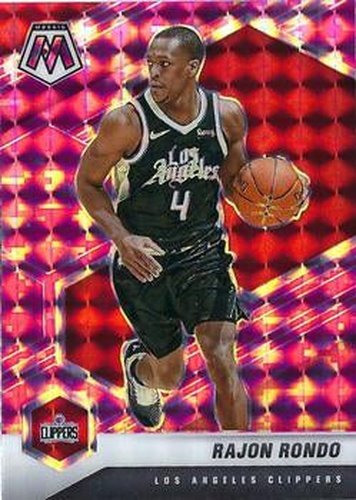 #61 Rajon Rondo - Los Angeles Clippers - 2020-21 Panini Mosaic - Mosaic Camo Pink Basketball