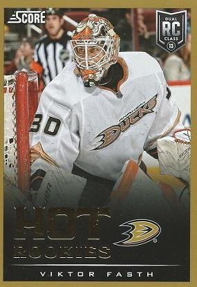 #625 Viktor Fasth - Anaheim Ducks - 2013-14 Score - Gold Hockey