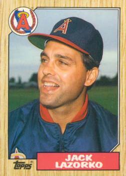 #62T Jack Lazorko - California Angels - 1987 Topps Traded Baseball