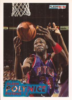#62 Olden Polynice - Detroit Pistons - 1993-94 Fleer Basketball