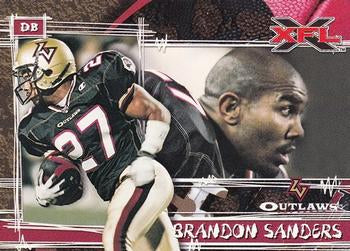 #62 Brandon Sanders - Las Vegas Outlaws - 2001 Topps XFL Football