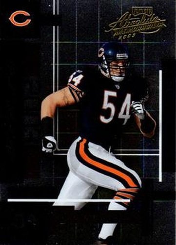 #62 Brian Urlacher - Chicago Bears - 2003 Playoff Absolute Memorabilia Football