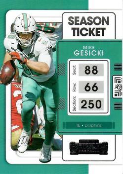#62 Mike Gesicki - Miami Dolphins - 2021 Panini Contenders Football