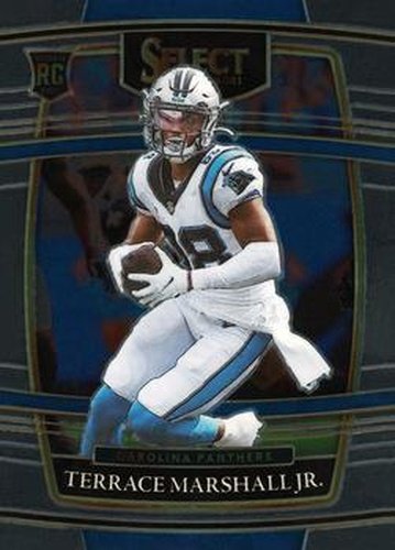 #62 Terrace Marshall Jr. - Carolina Panthers - 2021 Panini Select - Black and Gold Prizm Die Cut Football