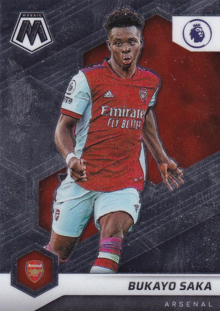 #62 Bukayo Saka - Arsenal FC - 2021-22 Panini Mosaic Premier League Soccer