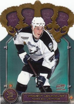 #6 Vincent Lecavalier - Tampa Bay Lightning - 2000-01 Pacific Prism McDonald's - Gold Crown Die Cuts Hockey