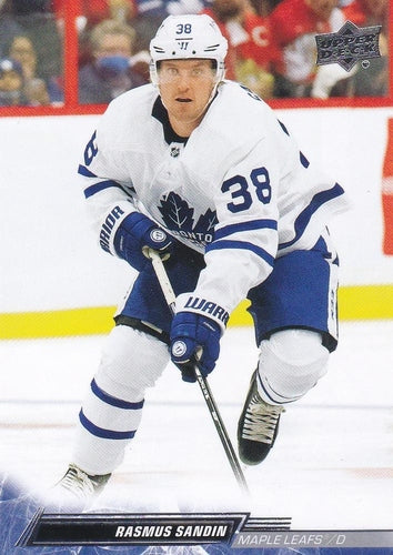 #634 Rasmus Sandin - Toronto Maple Leafs - 2022-23 Upper Deck Hockey