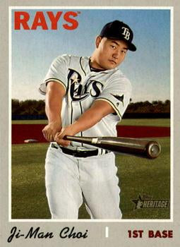 #637 Ji-Man Choi - Tampa Bay Rays - 2019 Topps Heritage Baseball