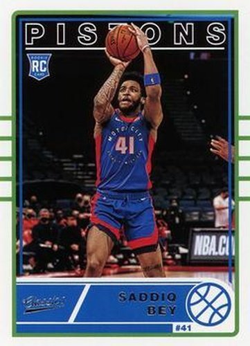 #637 Saddiq Bey - Detroit Pistons - 2020-21 Panini Chronicles Basketball