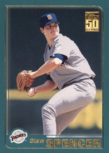 #638 Stan Spencer - San Diego Padres - 2001 Topps Baseball