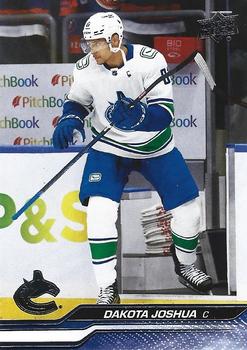 #638 Dakota Joshua - Vancouver Canucks - 2023-24 Upper Deck Hockey