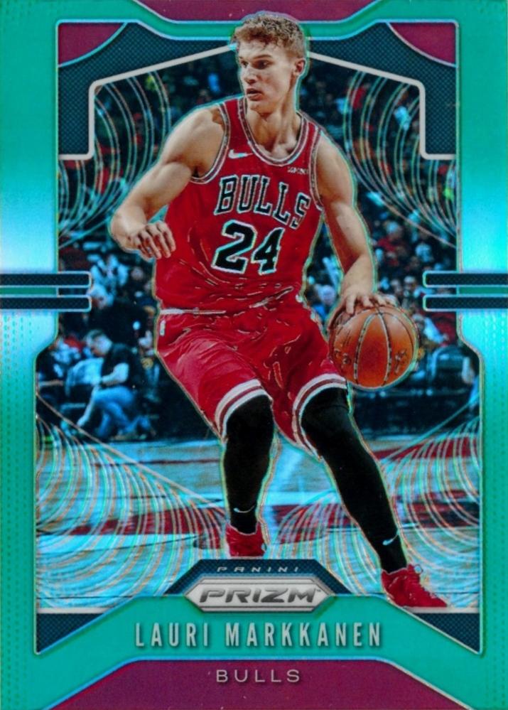 #63 Lauri Markkanen - Chicago Bulls - 2019-20 Panini Prizm - Prizms Green Basketball