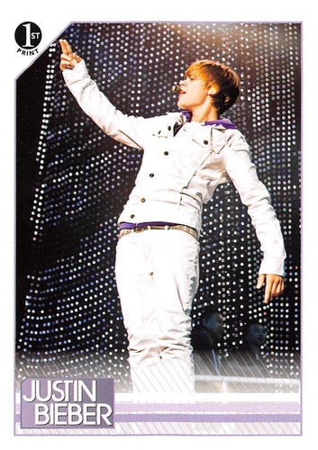#63 Just before he came out for one final time tow - 2010 Panini Justin Bieber