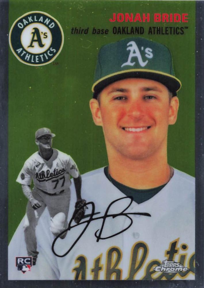 #63 Jonah Bride - Oakland Athletics - 2023 Topps Chrome Platinum Anniversary Baseball