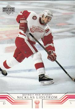 #63 Nicklas Lidstrom - Detroit Red Wings - 2001-02 Upper Deck Hockey