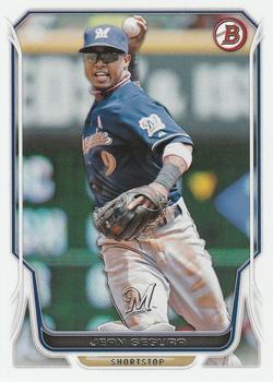 #63 Jean Segura - Milwaukee Brewers - 2014 Bowman Baseball