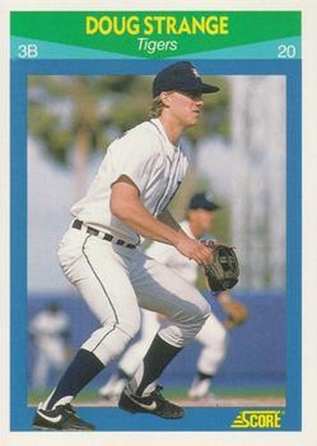 #63 Doug Strange - Detroit Tigers - 1990 Score Rising Stars Baseball