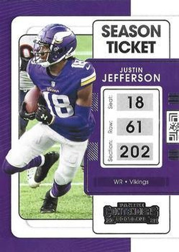 #63 Justin Jefferson - Minnesota Vikings - 2021 Panini Contenders Football