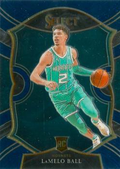 #63 LaMelo Ball - Charlotte Hornets - 2020-21 Panini Select - Blue Basketball