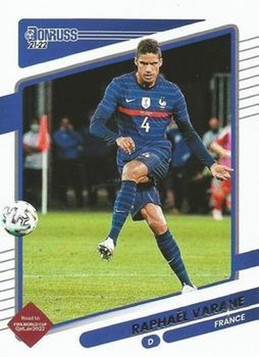 #63 Raphael Varane - France - 2021-22 Donruss Road to FIFA World Cup Qatar 2022 Soccer