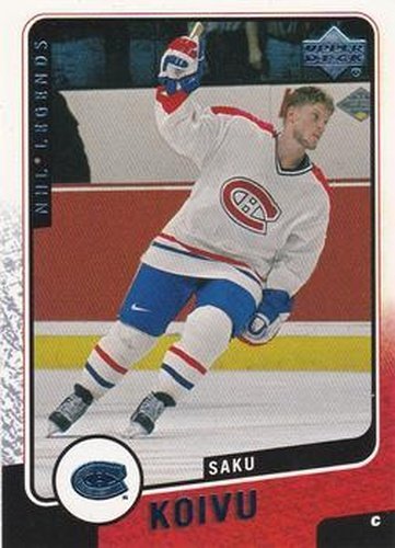 #63 Saku Koivu - Montreal Canadiens - 2000-01 Upper Deck Legends Hockey