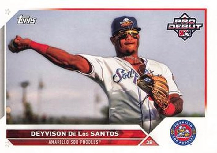 #PD-63 Deyvison De Los Santos - Amarillo Sod Poodles - 2023 Topps Pro Debut Baseball