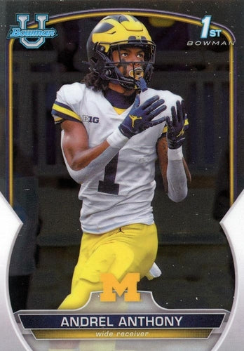 #63 Andrel Anthony - Michigan Wolverines - 2022 Bowman Chrome University Football