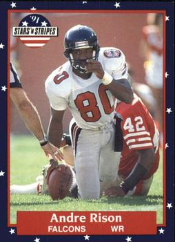 #63 Andre Rison - Atlanta Falcons - 1991 Fleer Stars 'n Stripes Football
