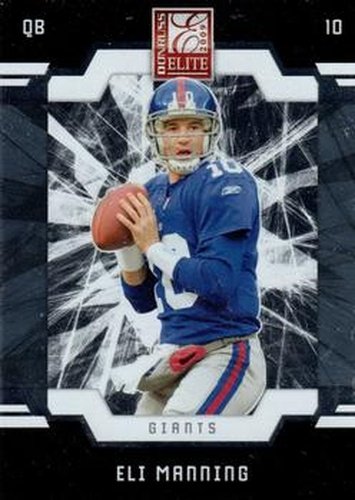 #63 Eli Manning - New York Giants - 2009 Donruss Elite Football