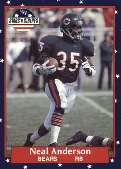 #64 Neal Anderson - Chicago Bears - 1991 Fleer Stars 'n Stripes Football