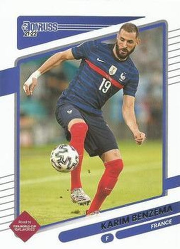 #64 Karim Benzema - France - 2021-22 Donruss Road to FIFA World Cup Qatar 2022 Soccer
