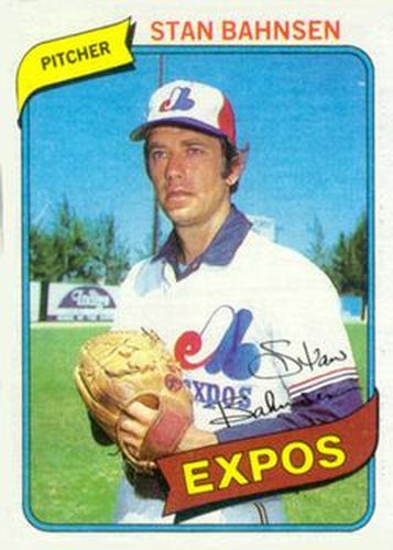 #653 Stan Bahnsen - Montreal Expos - 1980 Topps Baseball