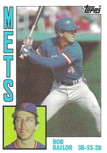 #654 Bob Bailor - New York Mets - 1984 Topps Baseball