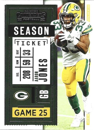 #65 Aaron Jones - Green Bay Packers - 2020 Panini Contenders Football
