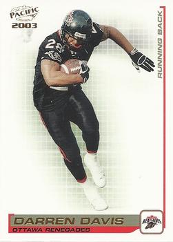 #65 Darren Davis - Ottawa Renegades - 2003 Pacific CFL Football