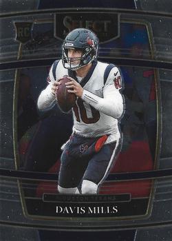#65 Davis Mills - Houston Texans - 2021 Panini Select - Black and Gold Prizm Die Cut Football