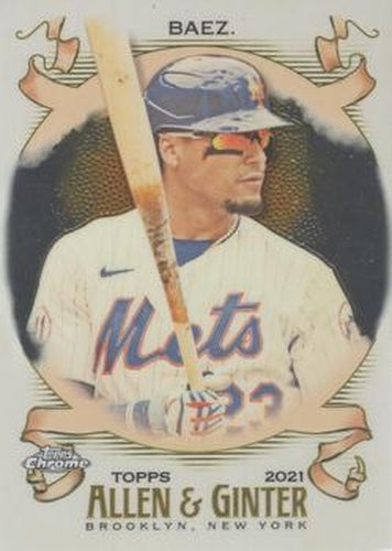 #65 Javier Baez - New York Mets - 2021 Topps Allen & Ginter Chrome Baseball