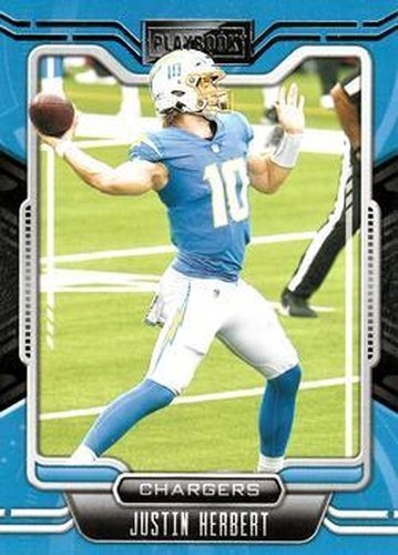 #65 Justin Herbert - Los Angeles Chargers - 2021 Panini Playbook Football