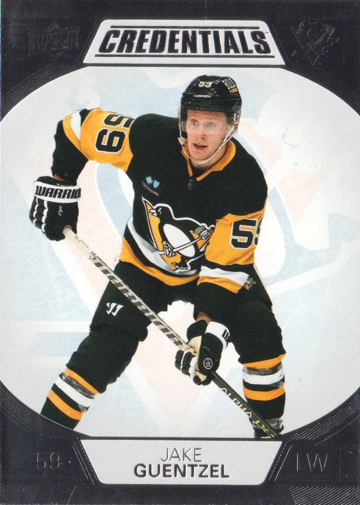 #65 Jake Guentzel - Pittsburgh Penguins - 2022-23 Upper Deck Credentials Hockey