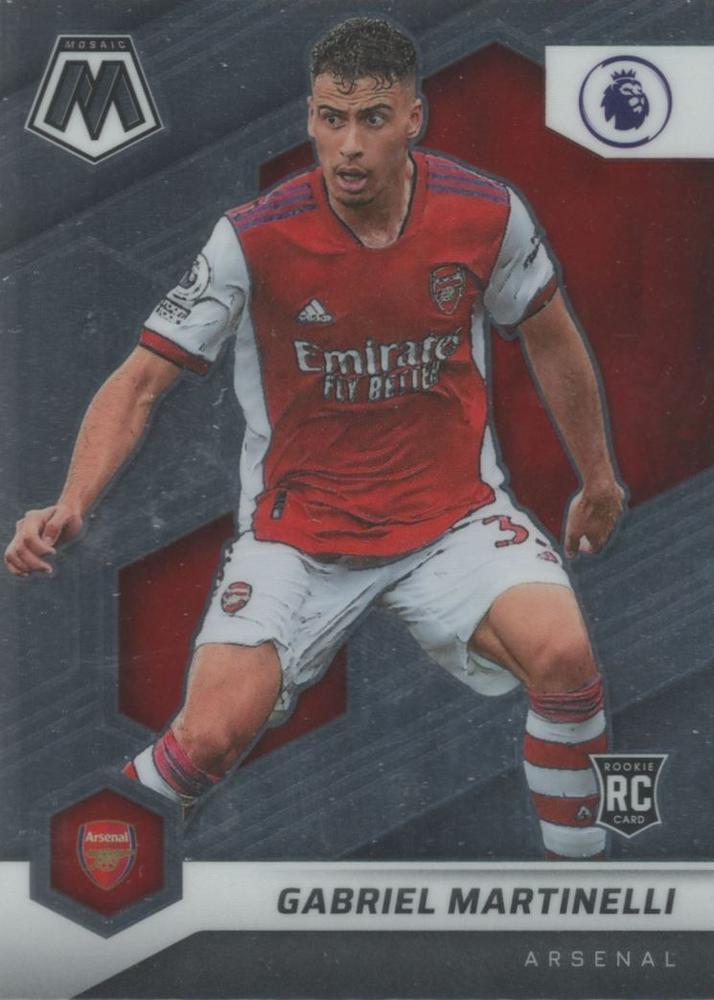 #65 Gabriel Martinelli - Arsenal FC - 2021-22 Panini Mosaic Premier League Soccer