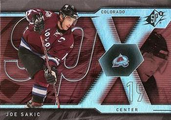 #22 Joe Sakic - Colorado Avalanche - 2007-08 SPx Hockey