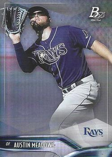 #66 Austin Meadows - Tampa Bay Rays - 2021 Bowman Platinum Baseball