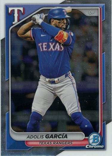 #66 Adolis García - Texas Rangers - 2024 Bowman Chrome Baseball