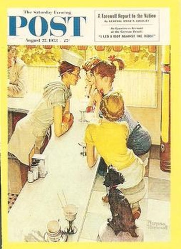 #66 Soda Fountain - 1993 Comic Images Norman Rockwell Saturday Evening Post