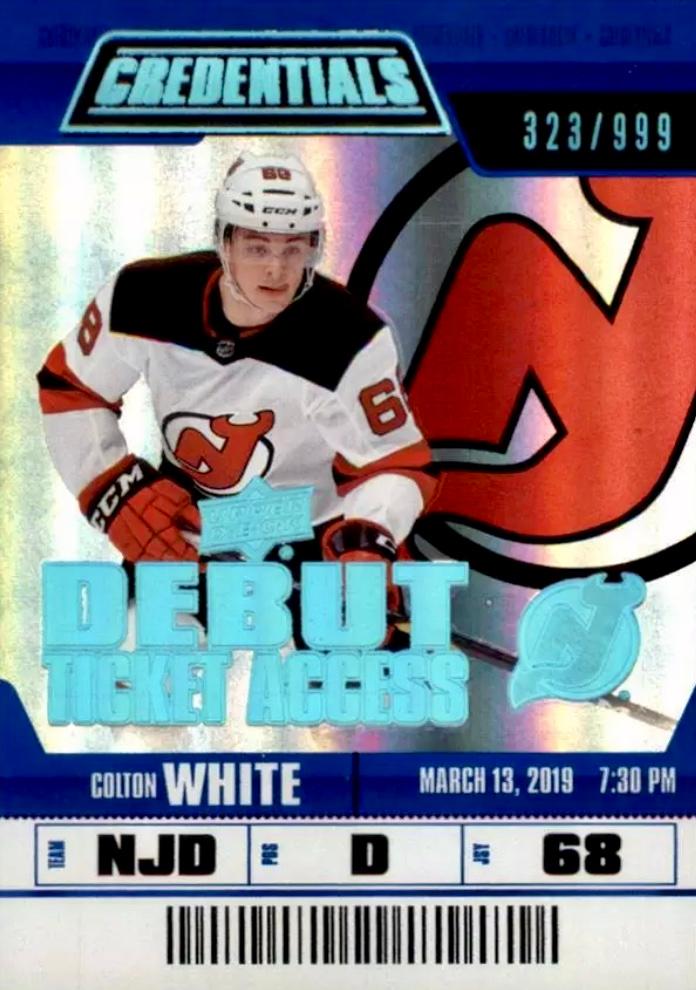 #66 Colton White - New Jersey Devils - 2019-20 Upper Deck Credentials Hockey