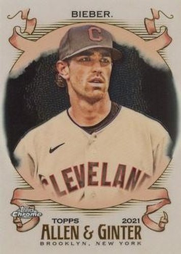 #66 Shane Bieber - Cleveland Indians - 2021 Topps Allen & Ginter Chrome Baseball