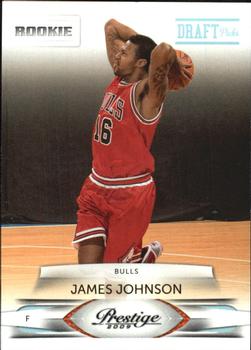#216 James Johnson - Chicago Bulls - 2009-10 Panini Prestige - Draft Picks Light Blue Basketball