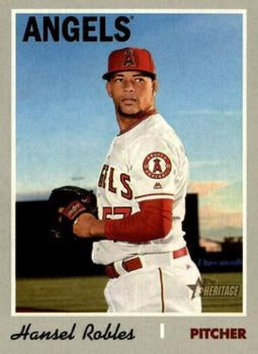 #673 Hansel Robles - Los Angeles Angels - 2019 Topps Heritage Baseball