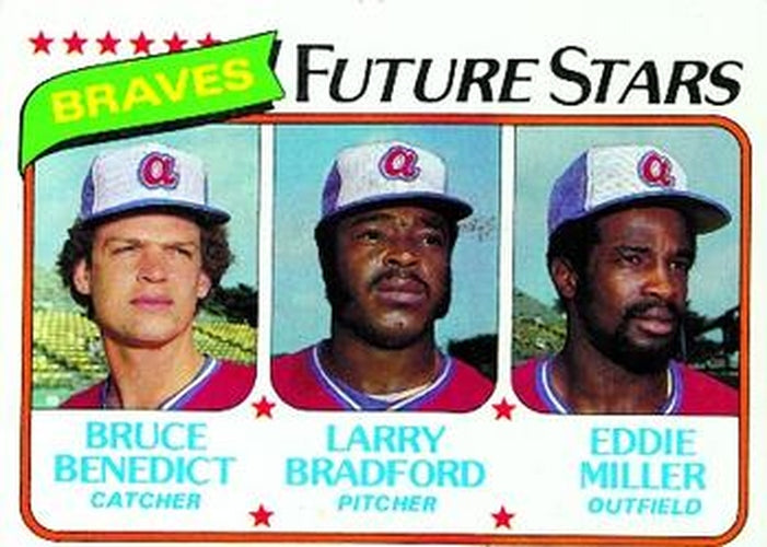 #675 Braves Future Stars Bruce Benedict / Larry Bradford / Eddie Miller - Atlanta Braves - 1980 Topps Baseball