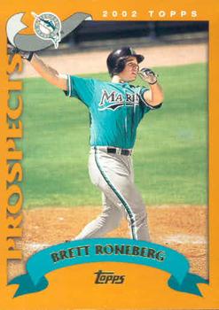 #677 Brett Roneberg - Florida Marlins - 2002 Topps Baseball